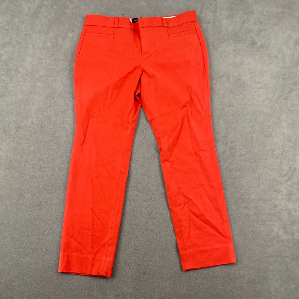 Banana Republic Sloan Pants Women 6 Petite Orange Stretch Classic Fit Flat Front